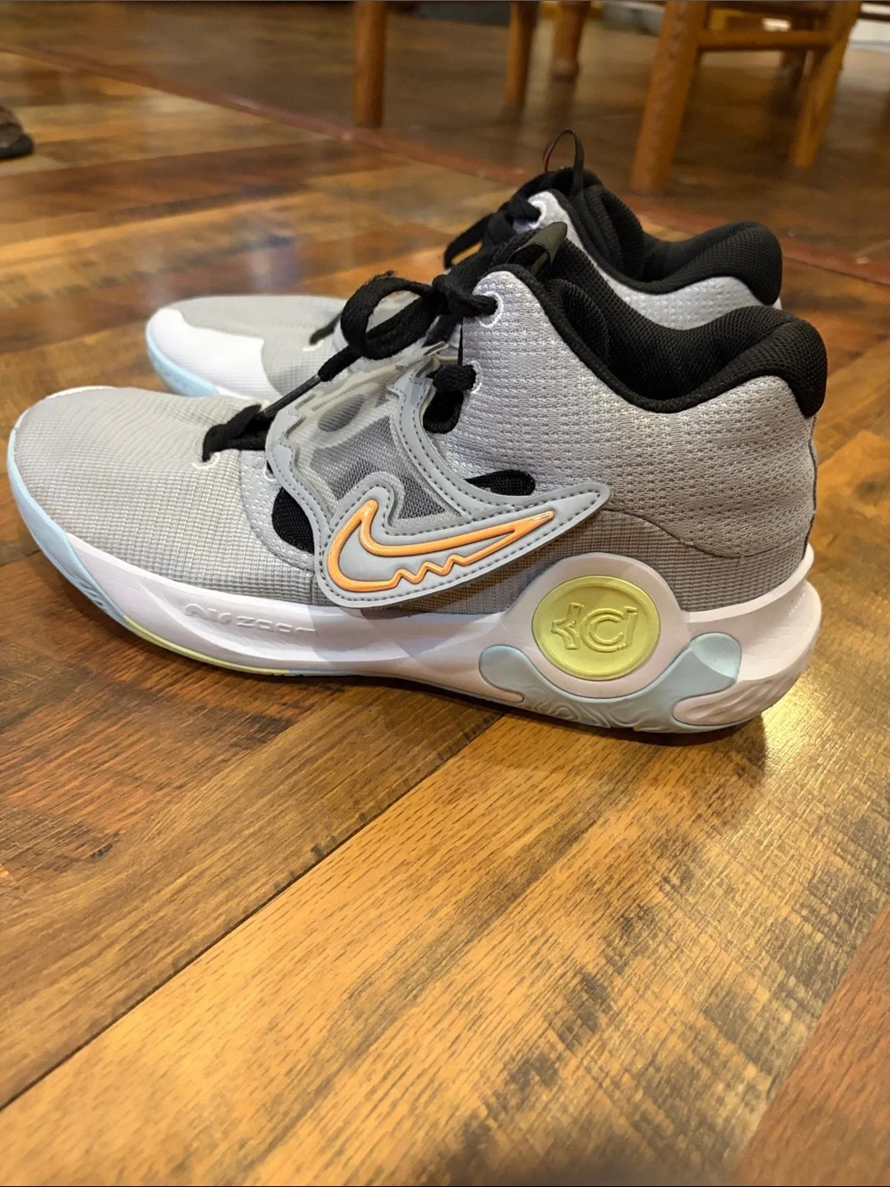 Men’s Gray and Orange KD Trey X7 Basketball Sneakers